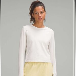 Lululemon Classic Fit Cotton Blend Long Sleeve in Bone